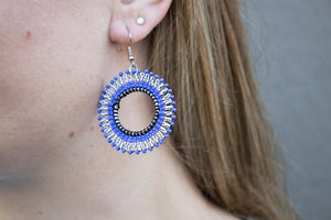 Beaded earrings - Royal Blue