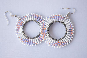 Beaded earrings - Lavender