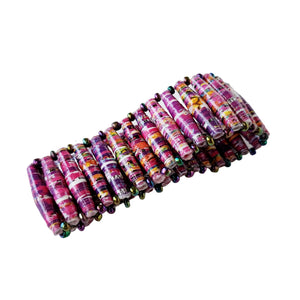 Recycled Paper Bead Bracelet - Alive