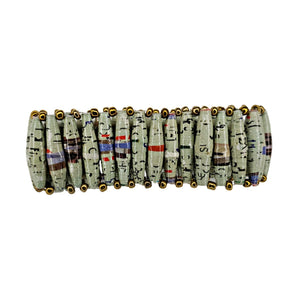 Recycled Paper Bead Bracelet - Calm