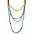 Recycled Paper Bead Necklace - Blue & Yellow