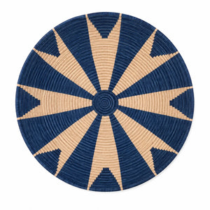 Handcrafted Navy & Natural Artisan Basket - Murchison