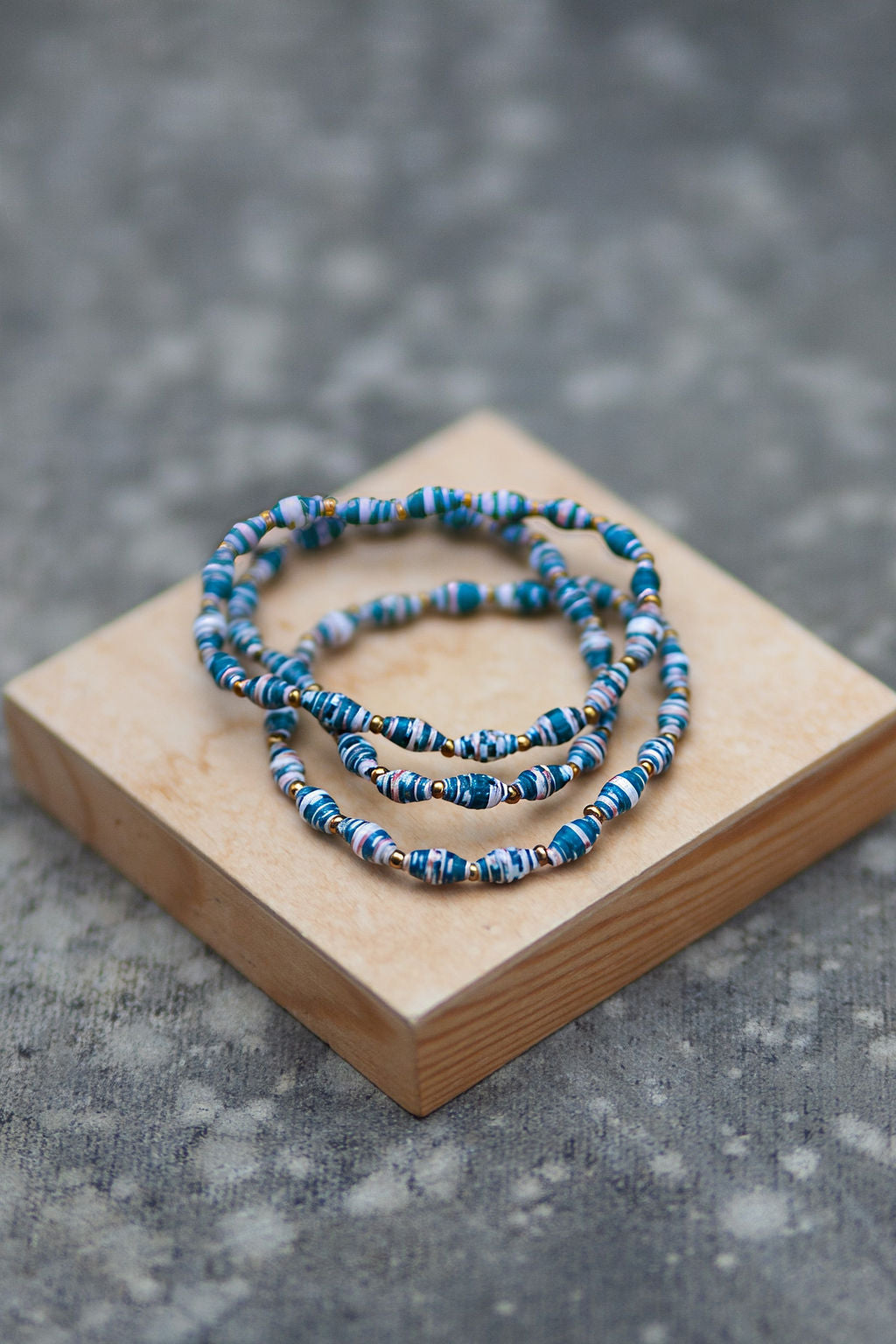Recycled Paper Bracelet - Sea rock