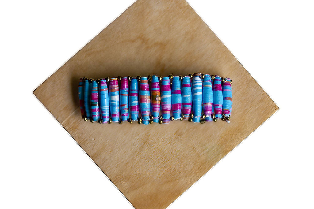 Recycled Paper Chocker Bracelet - Cyber