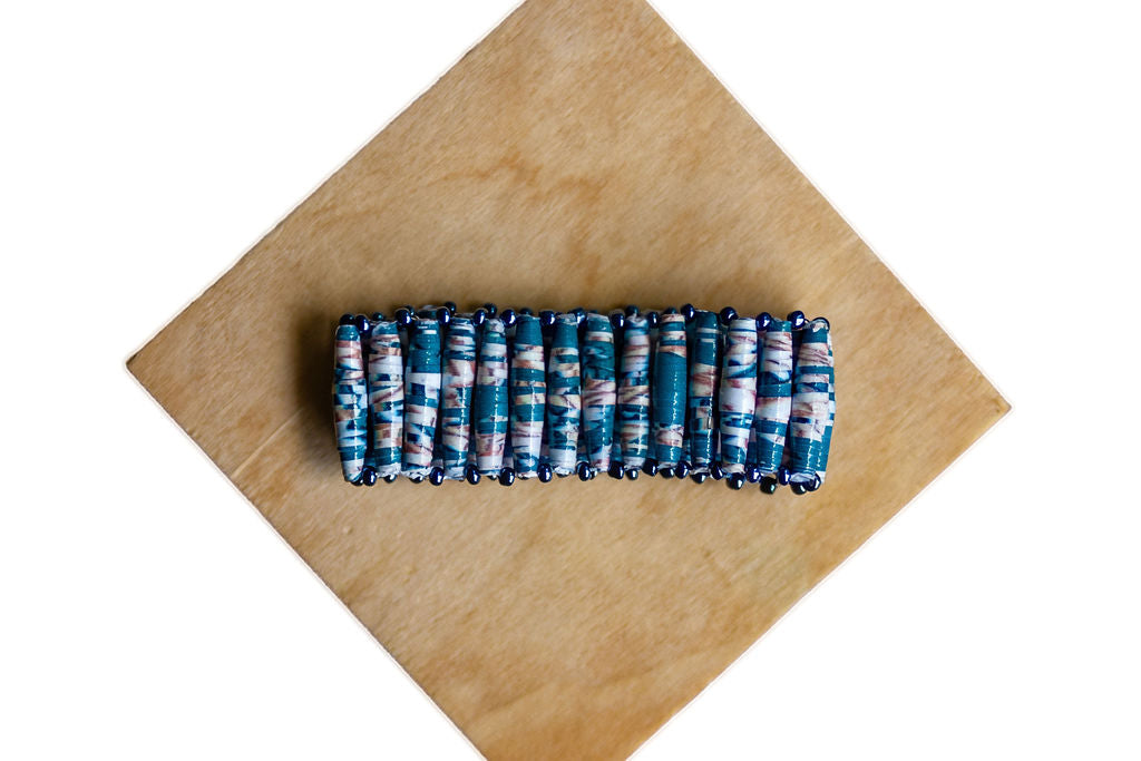 Recycled Paper Chocker Bracelet - Dolphin