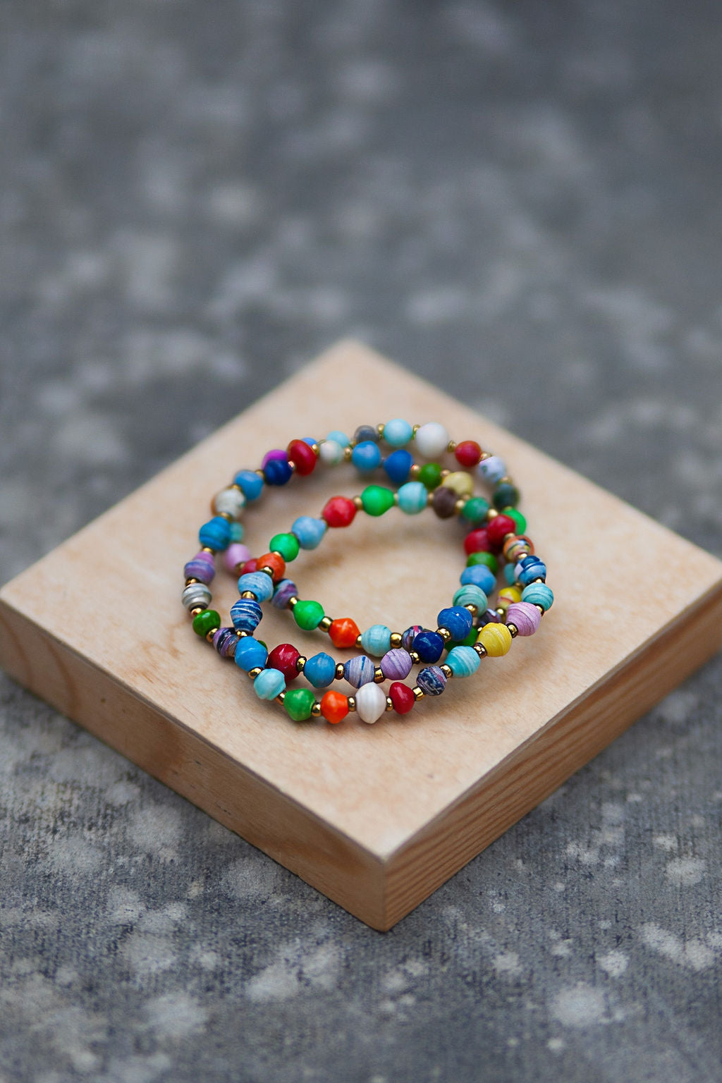 Recycled Paper Bracelet - Multi Color