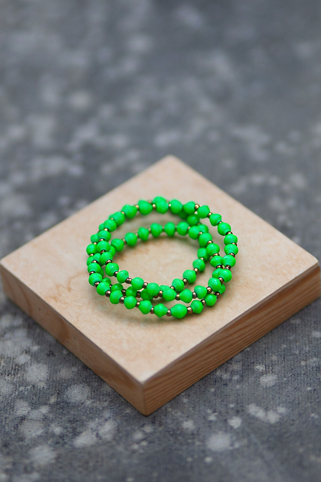 Recycled Paper Bracelet - Slime