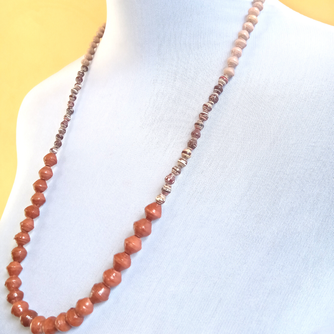 Recycled Paper Bead Necklace - Mukisa Necklace