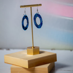 Beaded earrings - Navy