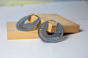 Thread earrings - Grey