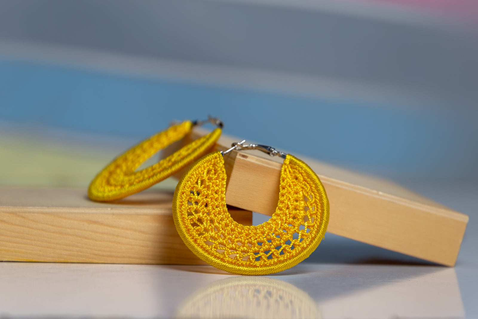 Thread earrings - Sunshine