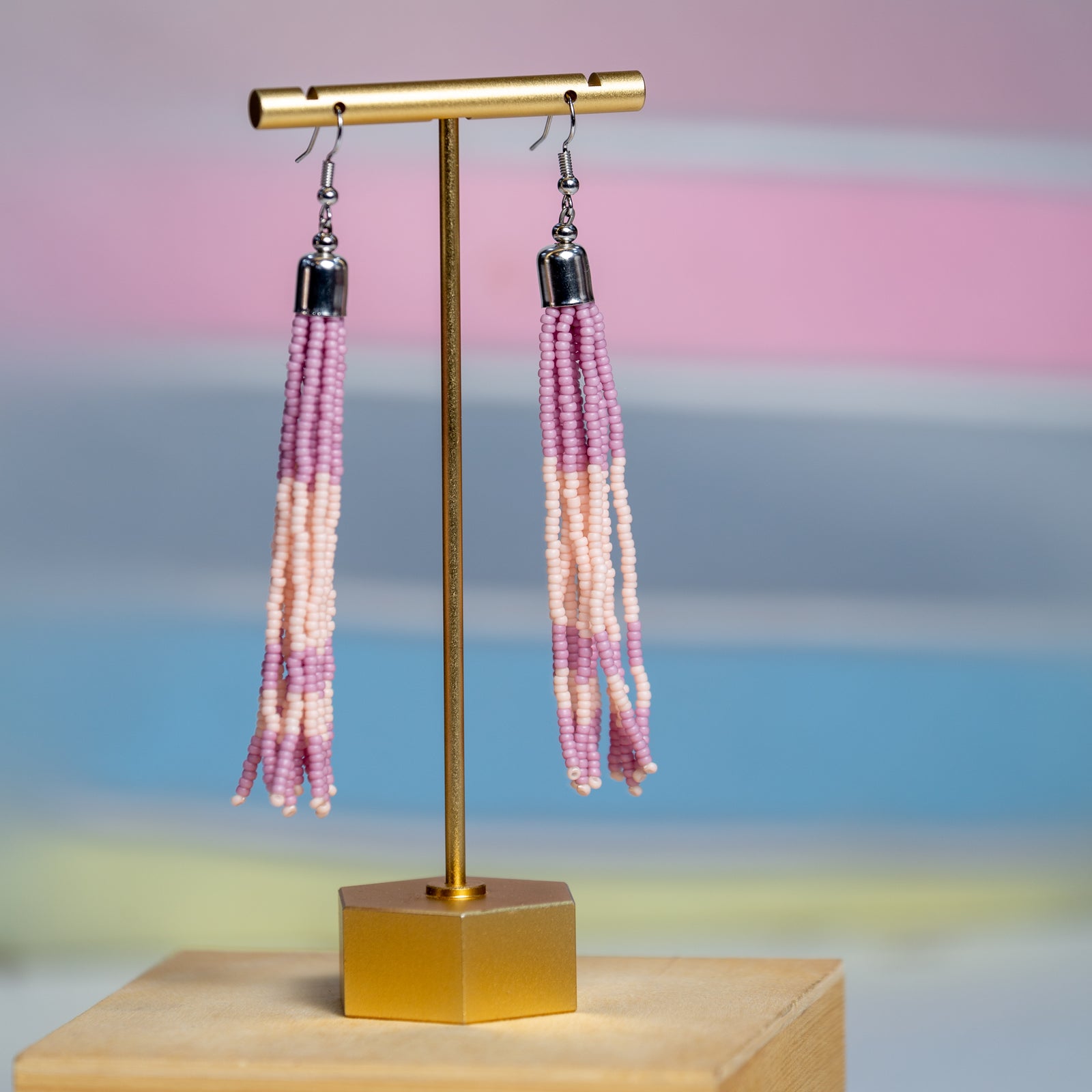 Tassel Earrings - Rose