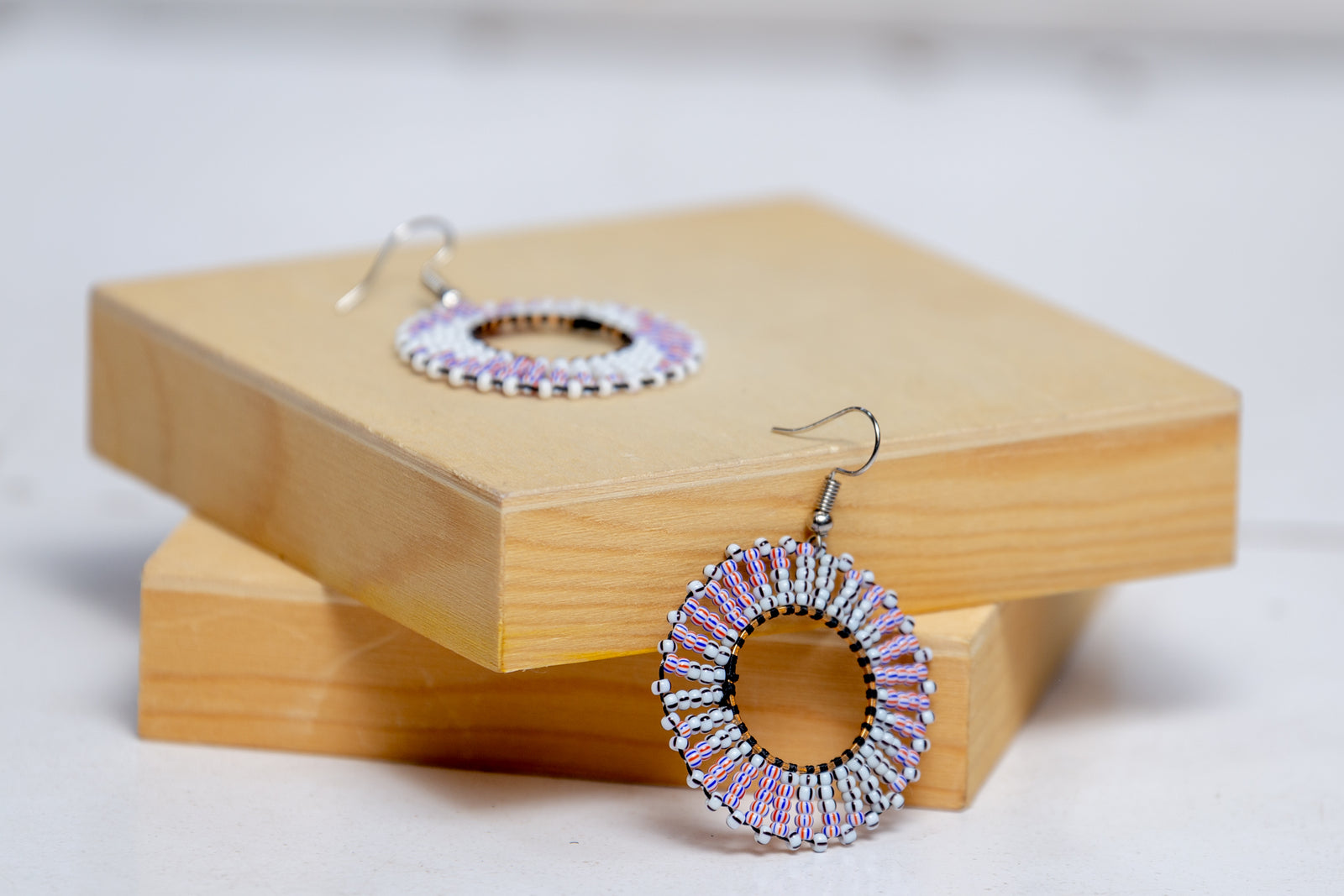 Beaded earrings - Lavender