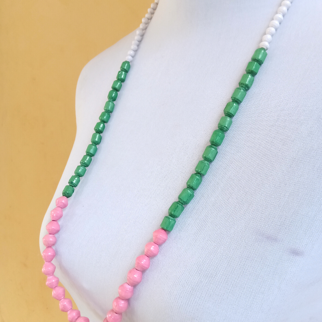 Recycled Paper Bead Necklace - Brilliant Necklace