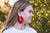 Thread earrings - Red