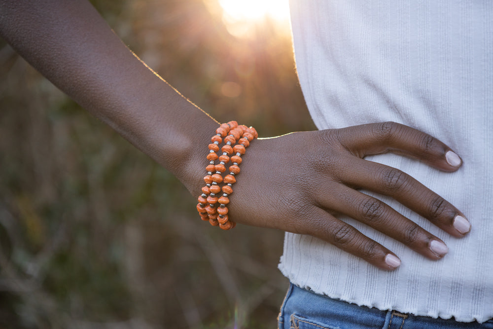 Recycled Paper Bead Bracelet Pretty Zuristyles - Main Image