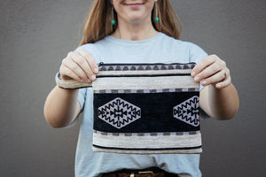 Wristlet Clutch - Black & White