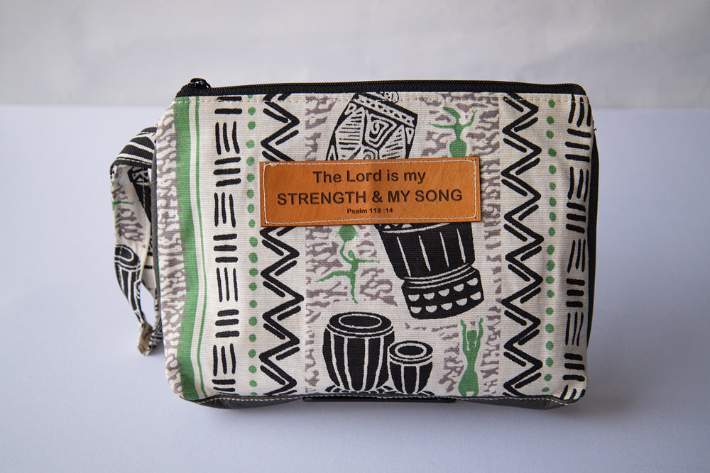 Leather Wristlet Clutch - Strength and Song