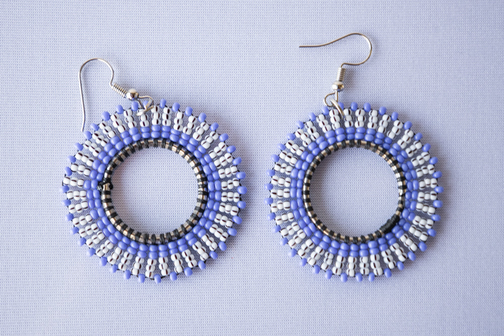 Beaded earrings - Royal Blue