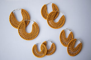 Thread earrings - Pumpkin