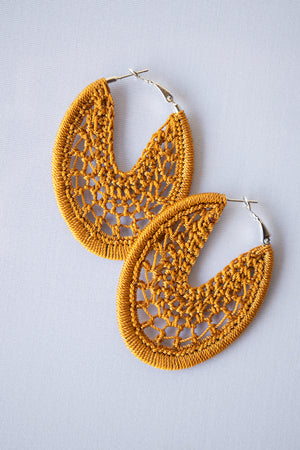 Thread earrings - Pumpkin