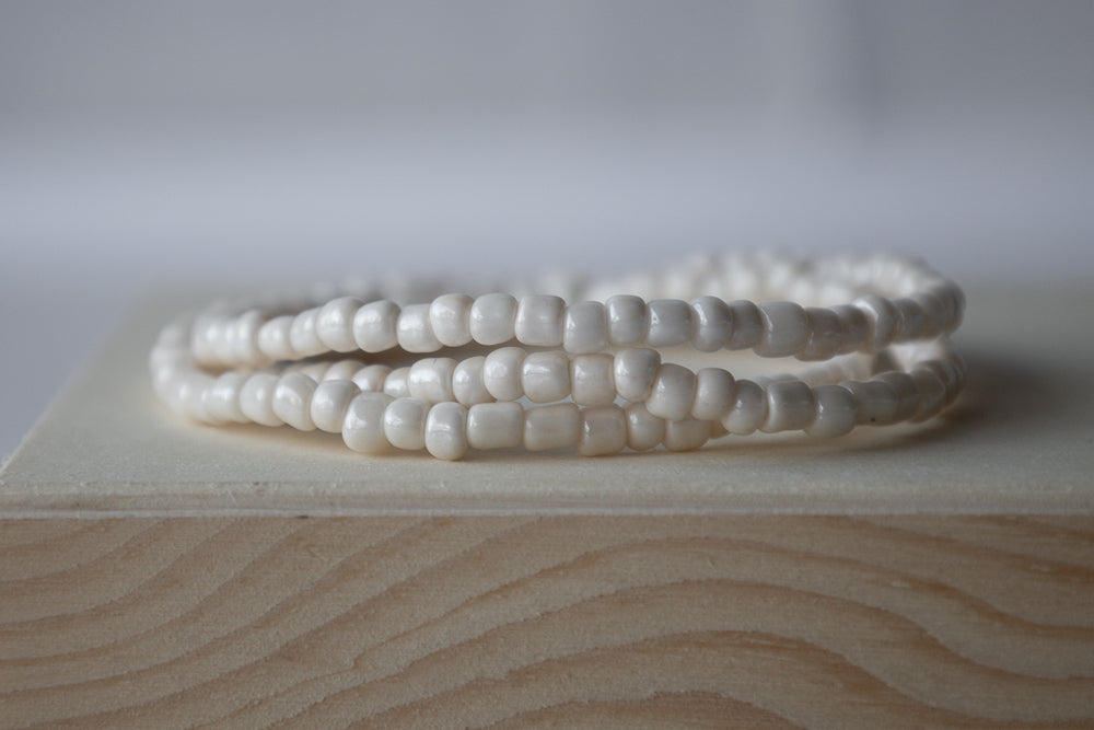 Beaded Bracelet - Egg Shell
