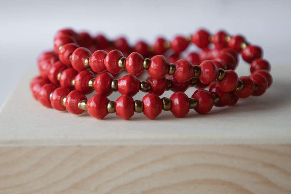 Recycled Paper Bead Bracelet - Deliverance
