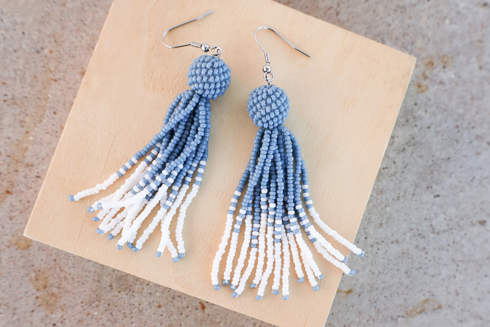 Ball and Tassel Earrings - Glow