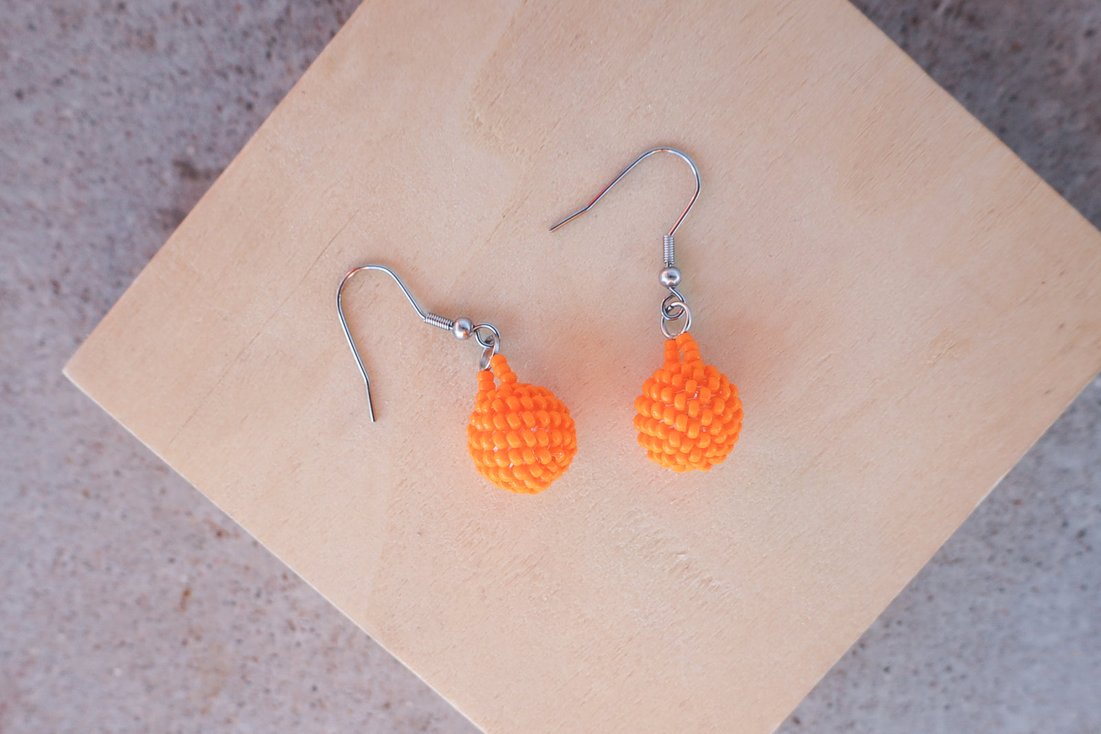 Seed Bead Ball Earrings - Kwagala