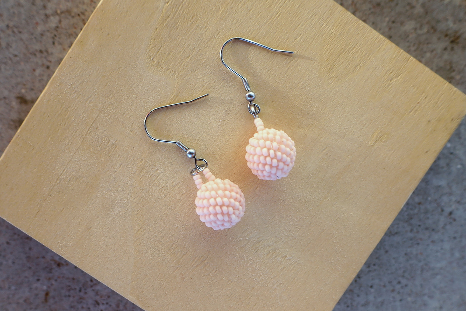Seed Bead Ball Earrings - Kitiibwa