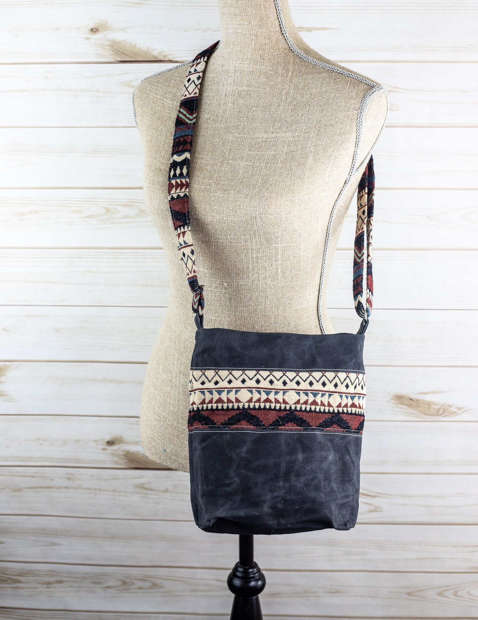 Wax Canvas Crossbody Bag - WC005