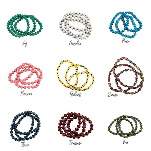 3 for $20 Recycled Paper Bead Simple Bracelet Trio