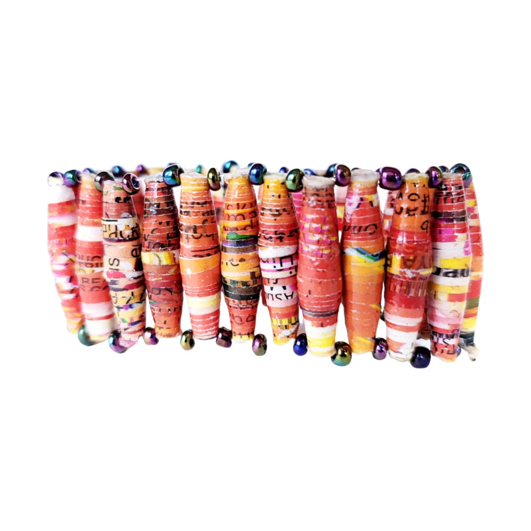 Recycled Paper Bead Bracelet - Abide