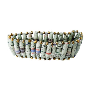 Recycled Paper Bead Bracelet - Calm