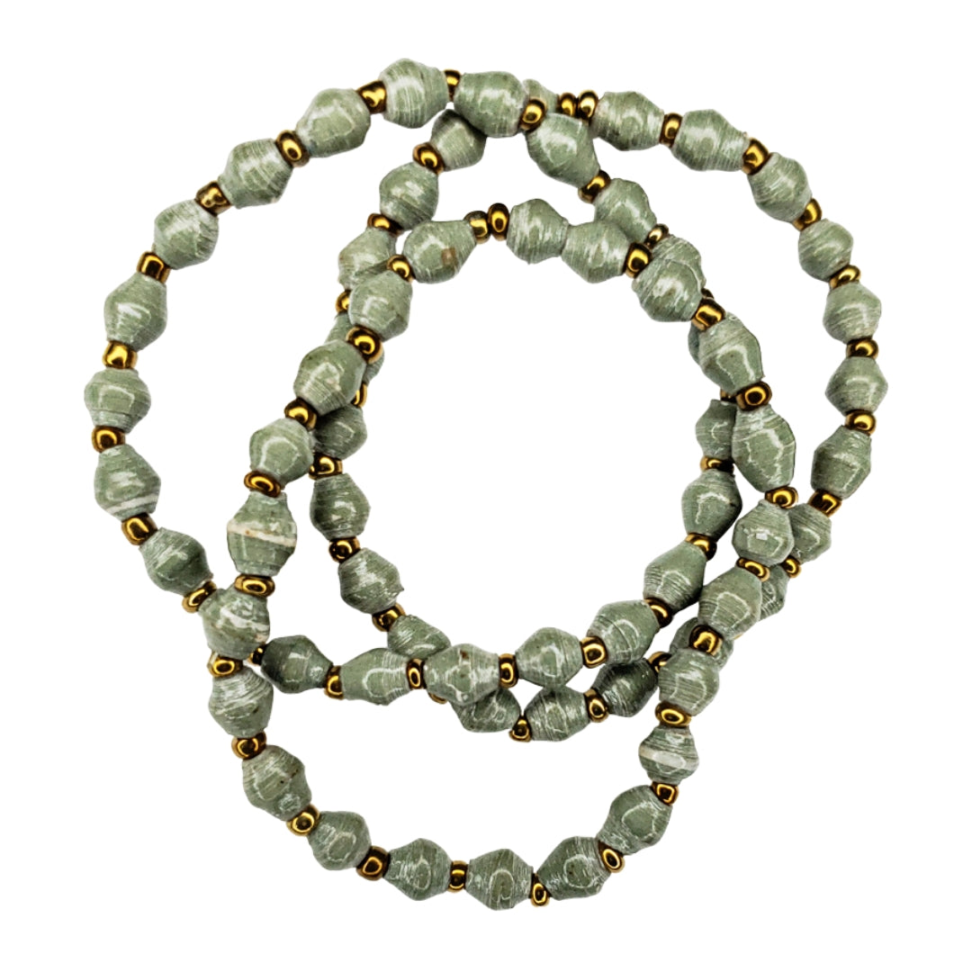 Recycled Paper Bead Bracelet - Comfort