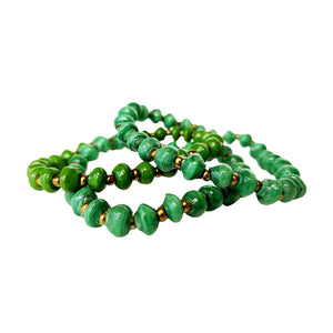 3 for $20 Recycled Paper Bead Simple Bracelet Trio