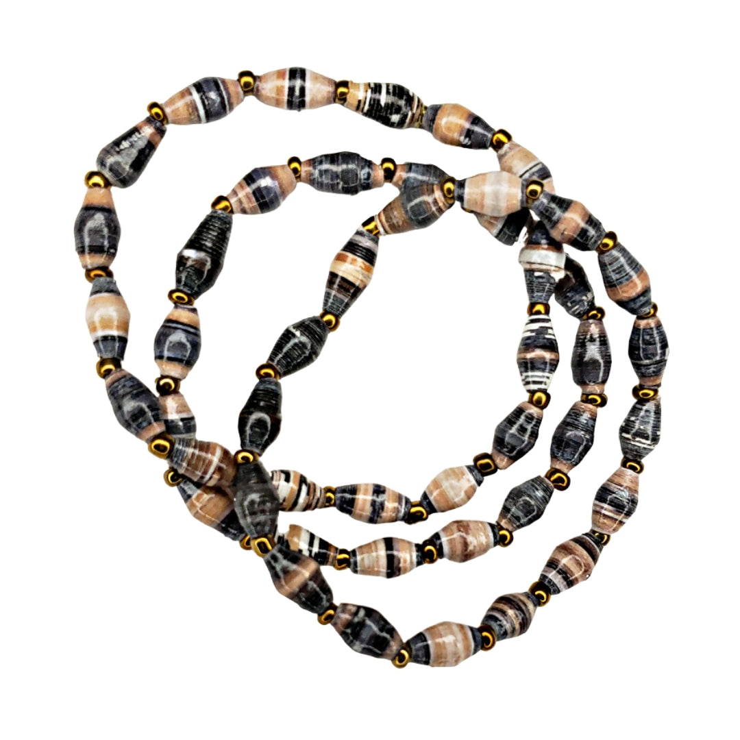 Recycled Paper Bead Bracelet - Grace
