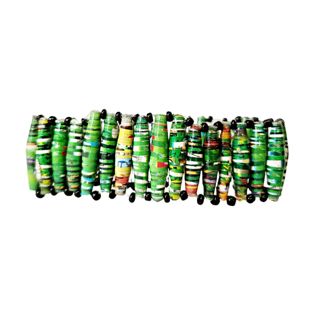 Recycled Paper Bead Bracelet - Grow