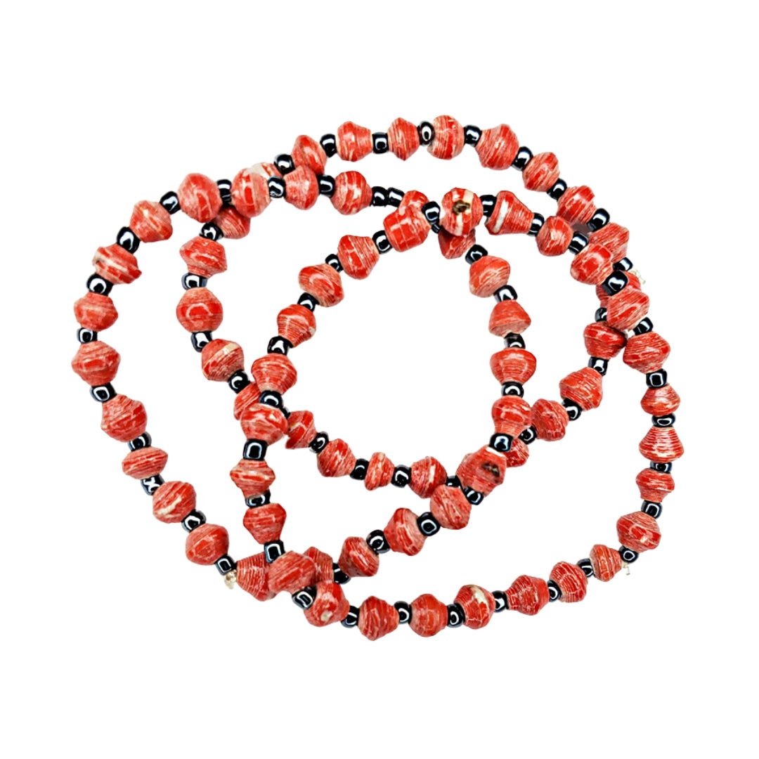 Recycled Paper Bead Bracelet - Harmony