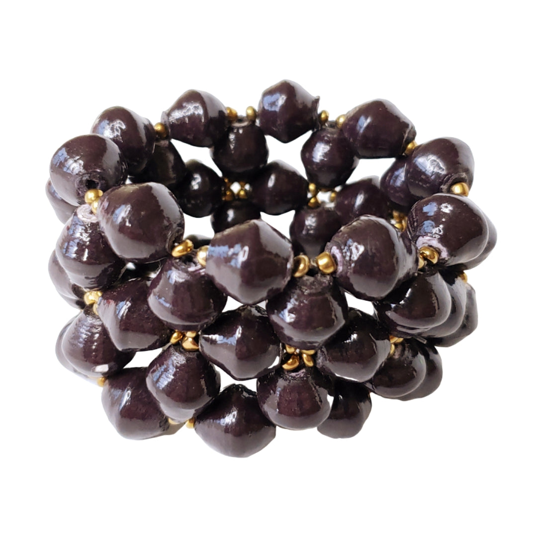 Recycled Paper Bead Bracelet - Lineage