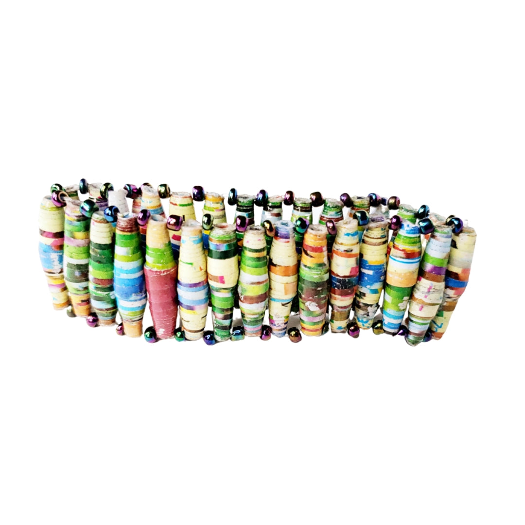 Recycled Paper Bead Bracelet - Renew