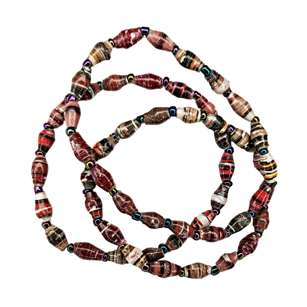 Recycled Paper Bead Bracelet - Secure