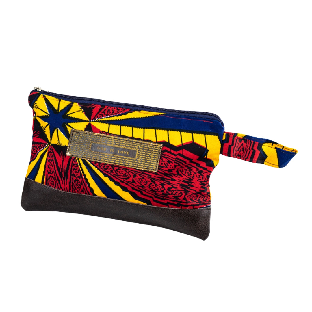 Leather Wristlet Clutch - God is Love