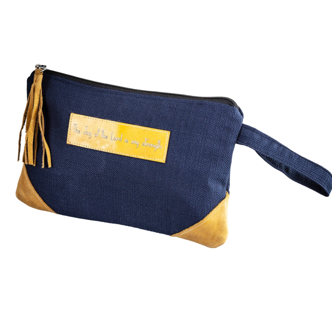 Leather Wristlet Clutch - Joy of the Lord