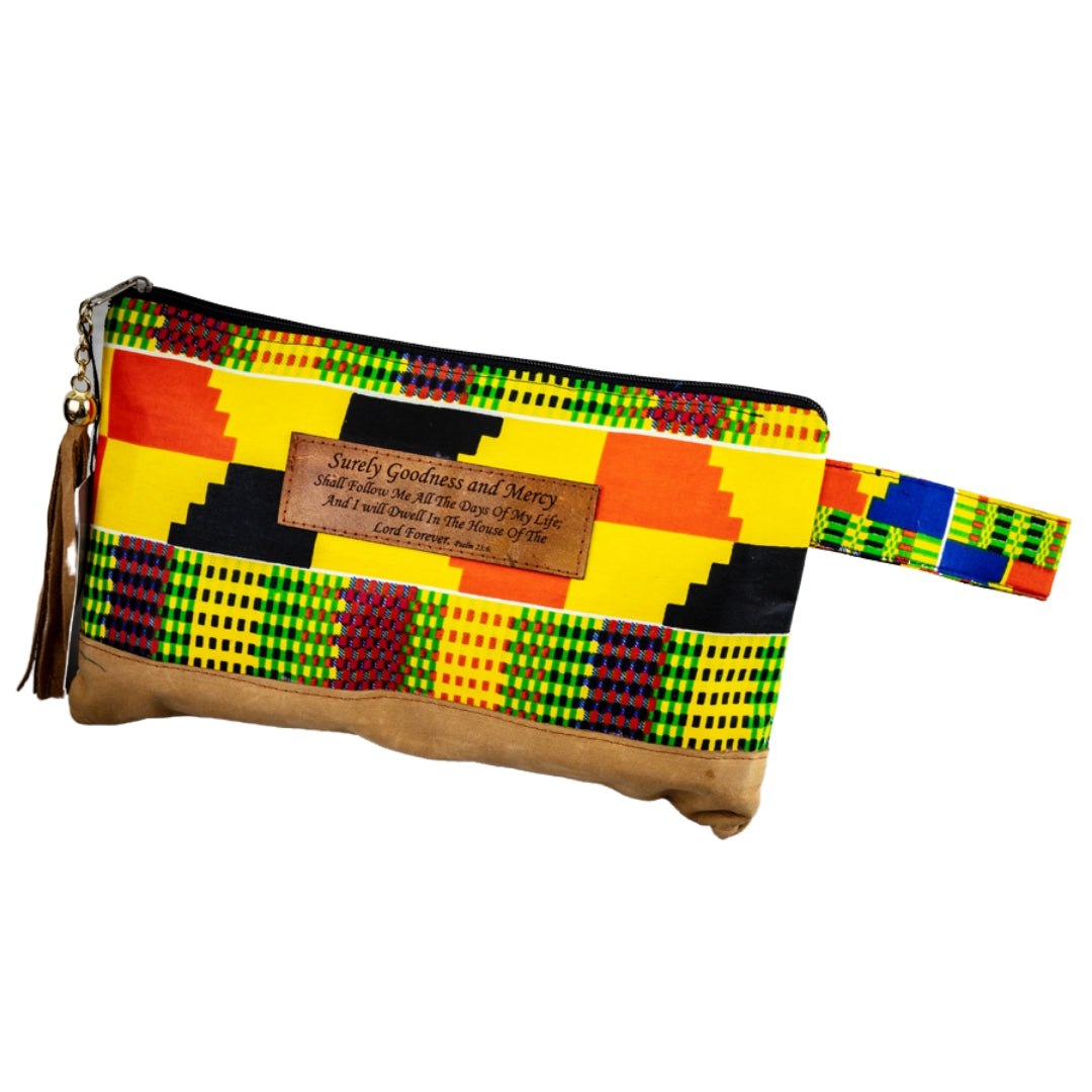 Leather Wristlet Clutch - Psalm 23:6