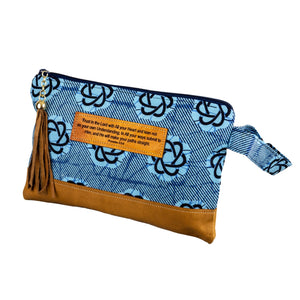 Leather Wristlet Clutch - Trust in the Lord